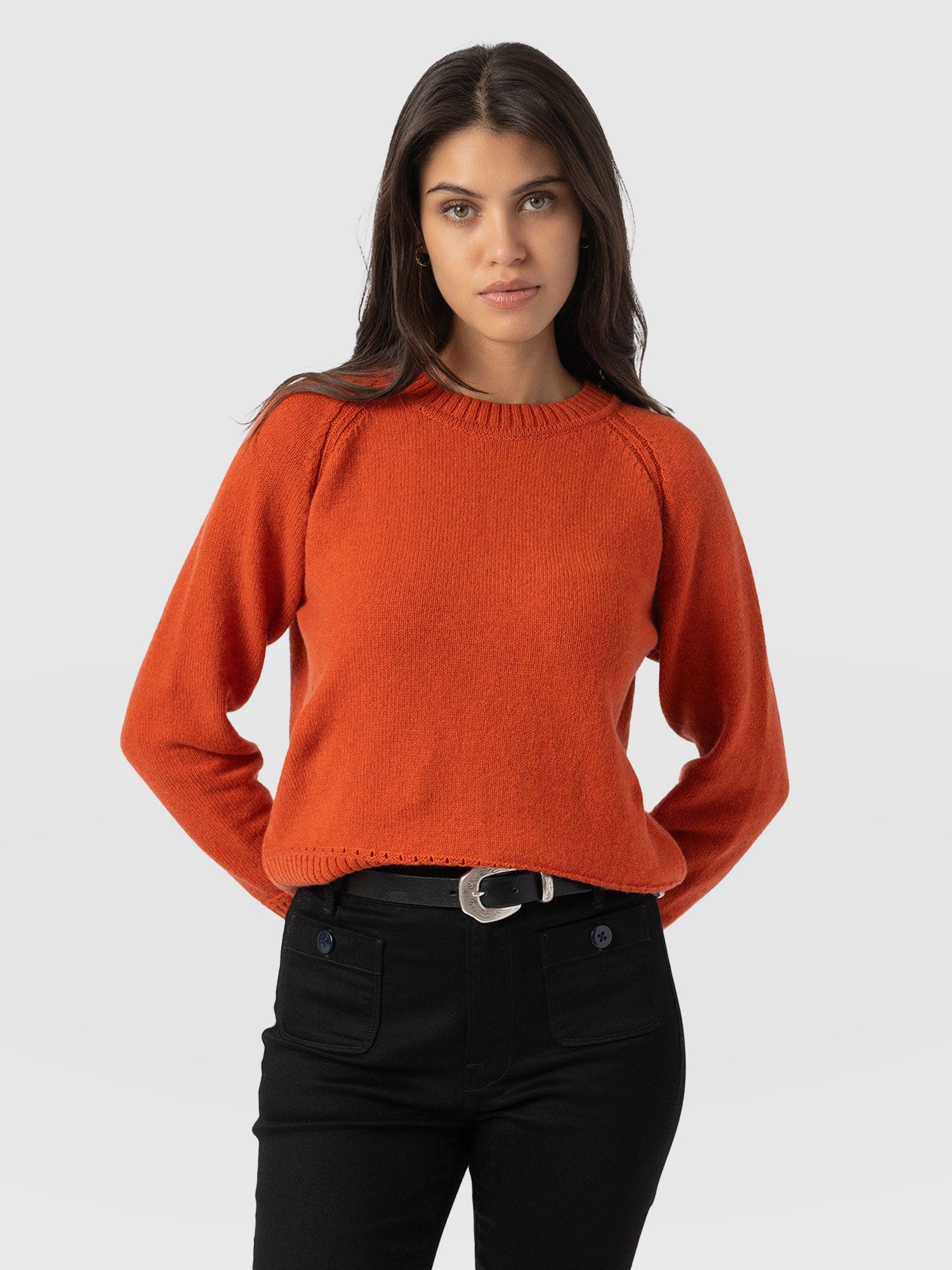 Oxford Cashmere Jumper - Orange - Women's Jumpers | Saint + Sofia® EU
